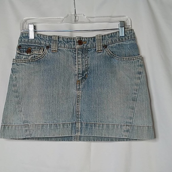 American Eagle Outfitters Dresses & Skirts - AEO Women's Distressed Denim A-Line Mini Skirt 2